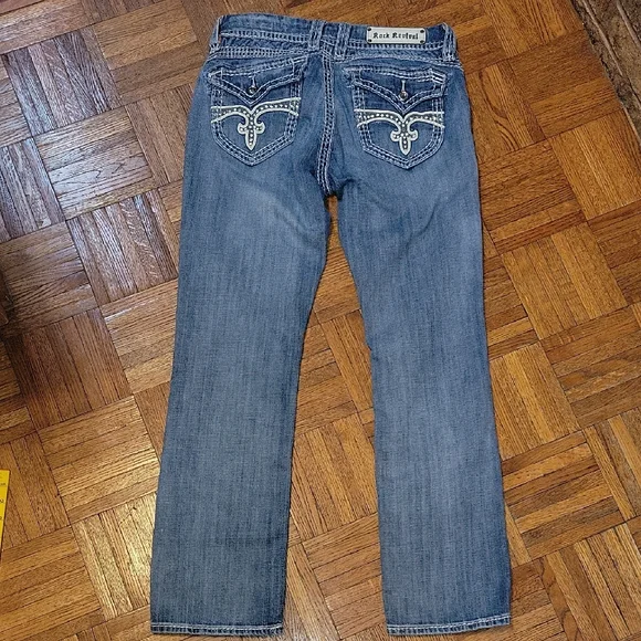 Rock Revival Scarlett Easy Crop Bootcut Denim Jeans Women's Size 29 - Picture 8 of 11